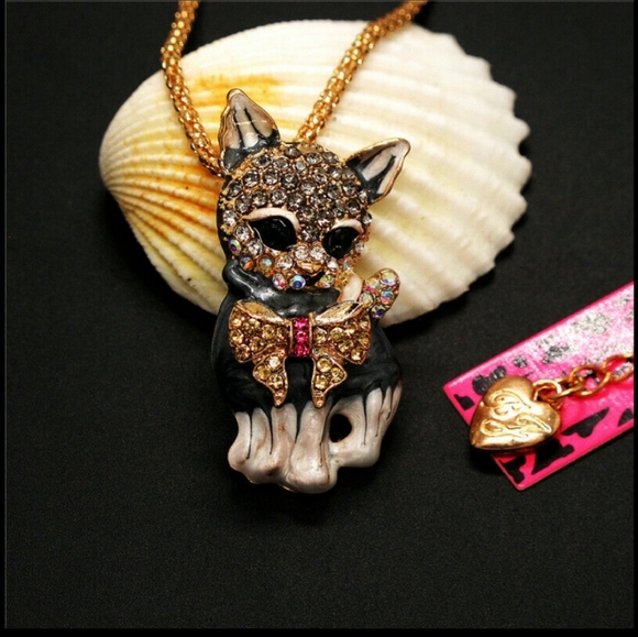 Betsey Johnson Kitten Necklace - Picture 2 of 4